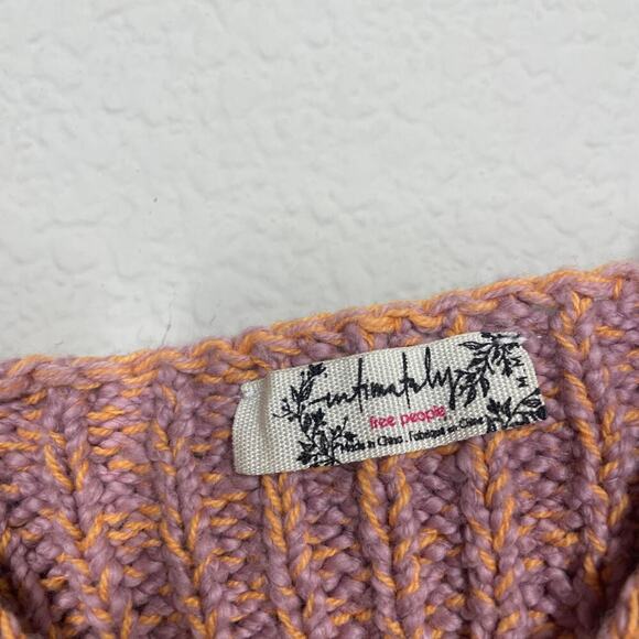 Intimately Free People Medium Here All Day Cotton Sweater Crop Tank Top Orange - Picture 7 of 10